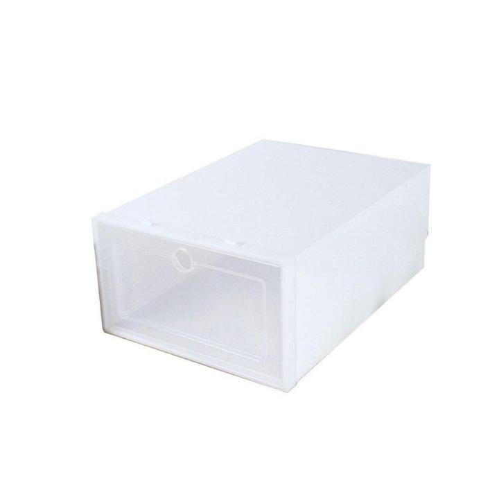 EF Durable Plastic Drawer Boxes Case Transparent Shoes Box Home Organizer