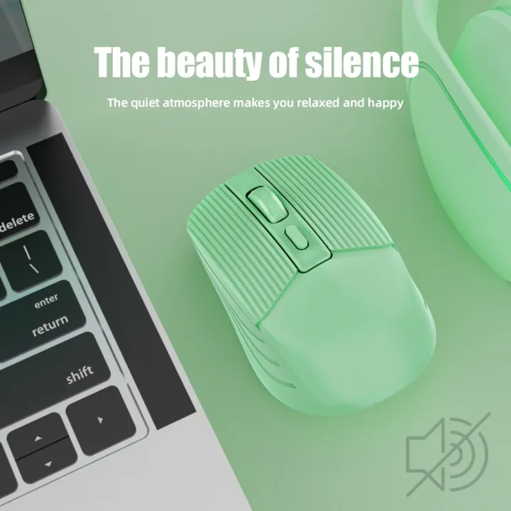 HXSJ%20Tablet%20Laptop%20Mice%20White%20Wir-eless%20Mouse%20Portable%20Pc%20Mouse%20-%20Image%203