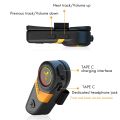 LX3 Helmet Bluetooth Headset 1200MAH Motorcycle BT5.0 Wireless Hands-Free Call Stereo Anti-Jamming Waterproof Headset.