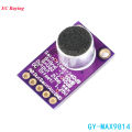 MAX9814 Electret Microphone Amplifier Board Module MIC Auto Gain Max 40dB/50dB/60dB Frequency 2.7V-5.5V With Pins For Arduino. 