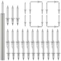 100/400Pcs Skirting Thread Seamless Nails Double-Head Installation Nail with Sleeve Skirting Thread Hardware Non-Marking Nails.