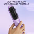Cordless Electric Hair Brushes Straightener Brush Ionic Heat Comb for Women Travel Portable Dryer and Straightening Brush Styler. 