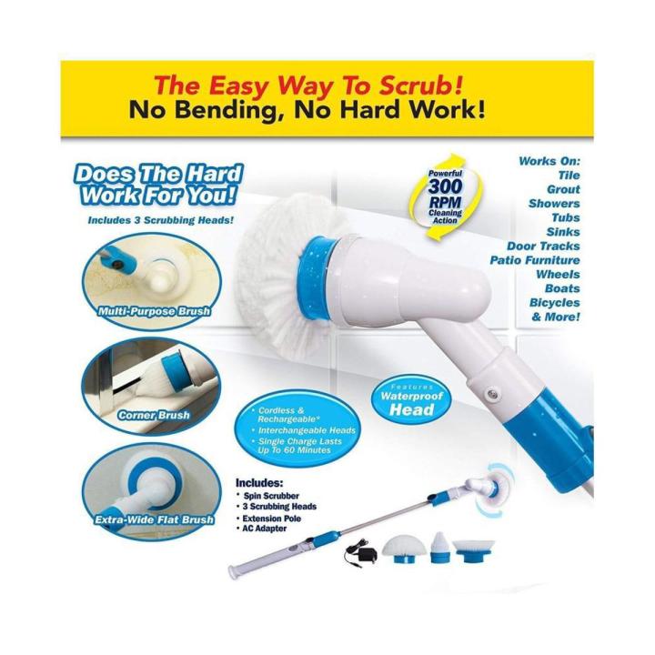Hurricane Spin Scrubber Rechargeable Cordless Cleaning Brush