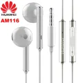 【happy one】Huawei AM116 Honor AM115 Earphone Metal With Mic Volume Control headset For HUAWEI P8 P9 Lite P10 Honor 6X Mate 7 8 9. 