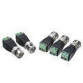 10 Male Coax CAT5 To Coaxial BNC Cable Connector adapter Camera CCTV Video Balun. 