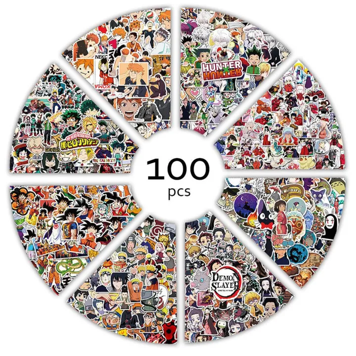 NYT Full-Time Hunter Sticker Dragon Ball Sticker Waterproof Cartoon Children'S Toy Mixed Sticker Scooter Bike Mobile Laptop Traveling Bag Funny Doodle