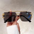 UV400 retro rimless sunglasses for men steampunk outdoor cycling sunglasses women punk fashion glasses vintage shades Gafas.