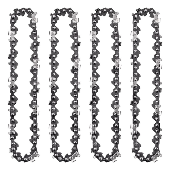 4Pcs Mini Chainsaw Chain 4 Inch Guide Saw Chain 1/4 LP Pitch, 28 Sections for Electric Protable Handheld Chain Saw Easy Install Easy to Use