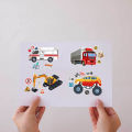 8/16Sheets DIY Engineering Car Puzzle Stickers Make a Face Children Create Your Own Motorcycle Train Truck Jigsaw Game Kids Toy. 