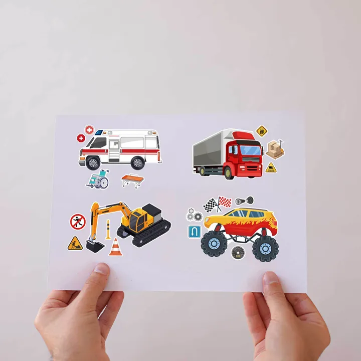 8/16Sheets%20DIY%20Engineering%20Car%20Puzzle%20Stickers%20Make%20a%20Face%20Children%20Create%20Your%20Own%20Motorcycle%20Train%20Truck%20Jigsaw%20Game%20Kids%20Toy%20-%20Image%204