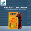 Mini Digital Multimeter -Voltmeter, Ammeter, Ohm Meter Test Probe DC, AC LCD Display AC 750V DC 1000V Buzzer With Overload Protection. 