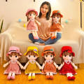 45/90cm Super Cute Plush Girl Doll Ragdoll Plush Dolls For Girls Toy Stuff Toys For Girls Stop Toys For Birthday Gift For Girls Stuff Toys For Big Size. 