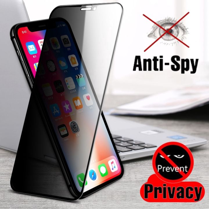 Anti Spy Tempered Glass For iPhone 12 11 Pro Max XS XR X Screen Protector iPhone12 11 Pro Max 7 8 6 Plus SE 2020 Pravicy Glass