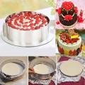 6-12 Inch Adjustable Stainless Steel Dessert Cake Mold Circle Baking Round Mousse Ring Mould Kitchen Decorating Tool. 