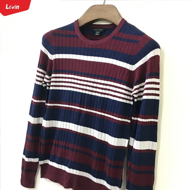 Womens%20Knitted%20Long%20Sleeve%20Striped%20Crew%20Neck%20Sweater%20Pullover%20Tops%20Jumpers%20For%20%20Ladies%20From%20Levin%20-%20Image%203