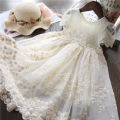 Little Girls Party Dress for Flying Sleeve Children Christmas Clothes 2024 New Flower Girl Birthday Princess Dress for 3-8Y Kids.