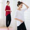 Spring and Summer Modern Dance Practice Clothes Female Modal Ethnic Dance Yoga Exercise Teacher Body Dancing Dress plus Size Suit. 