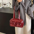 Bow Women's Shoulder Bag Trendy PU Leather Pleated Bow Underarm Bags Hottie Soft Hottie Handbag for Daily Use Office Wear. 