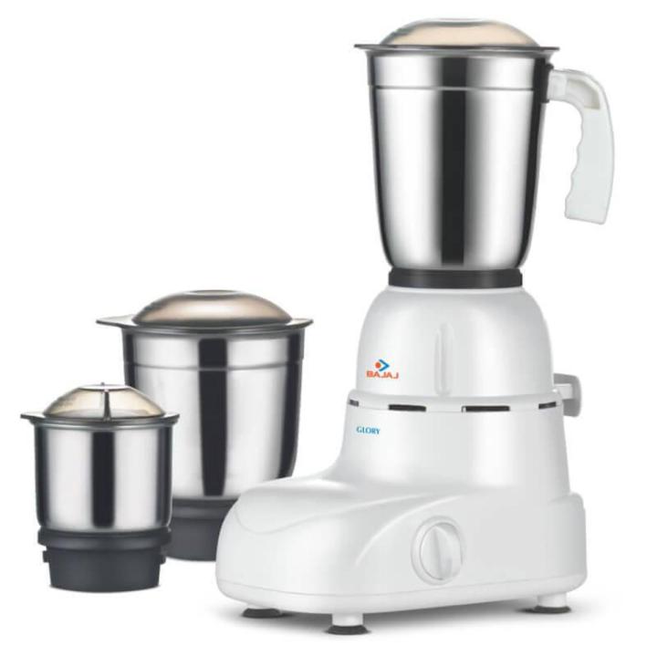 Bajaj Glory 500-Watt Mixer grinder with 3 Jars (White)