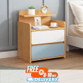Bedrooms Nightstand Bedside Table Modern Minimalist Shelf Mini Small Simple Storage Storage Cabinet Home Bedroom Bedside Small Cabinet Nightstand Side Table Design by Nahid Furniture24x20x14".