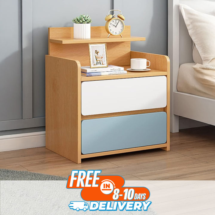 Bedrooms Nightstand Bedside Table Modern Minimalist Shelf Mini Small Simple Storage Storage Cabinet Home Bedroom Bedside Small Cabinet Nightstand Side Table Design by Nahid Furniture24x20x14"