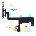 Switch Power Button And Flash Light Flex Cable With Brackets Pre-installed For iPhone 6 6Plus 6S 6SPlus. 