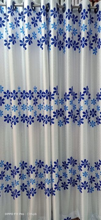 Synthetic Silk Curtain- Red,Maroon,Golden and White From Suba International