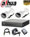 Dahua 2 Pcs 2MP HD CCTV Camera Full Setup Package. 
