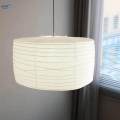 Pendant Lights Paper Lampshade (E27 Bulb) Simple/Off Switch Bedside Ceiling Light for Reading Room.