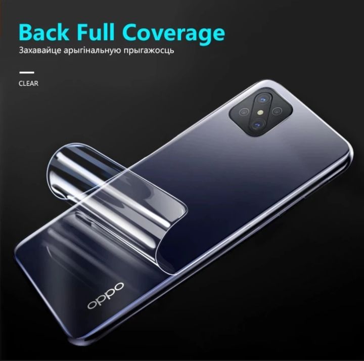 Oppo F17 PRO Ultra Thin Transparent Hydrogel Film Screen Protector Soft Back Cover Sticker Protector Clear poly