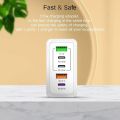 120W 3PD Ports +2USB Ports Mobile Phone Charger Multi Port Fast Charging USB C Charger US/UK/EU Plug For Samsung IPhone Charger. 