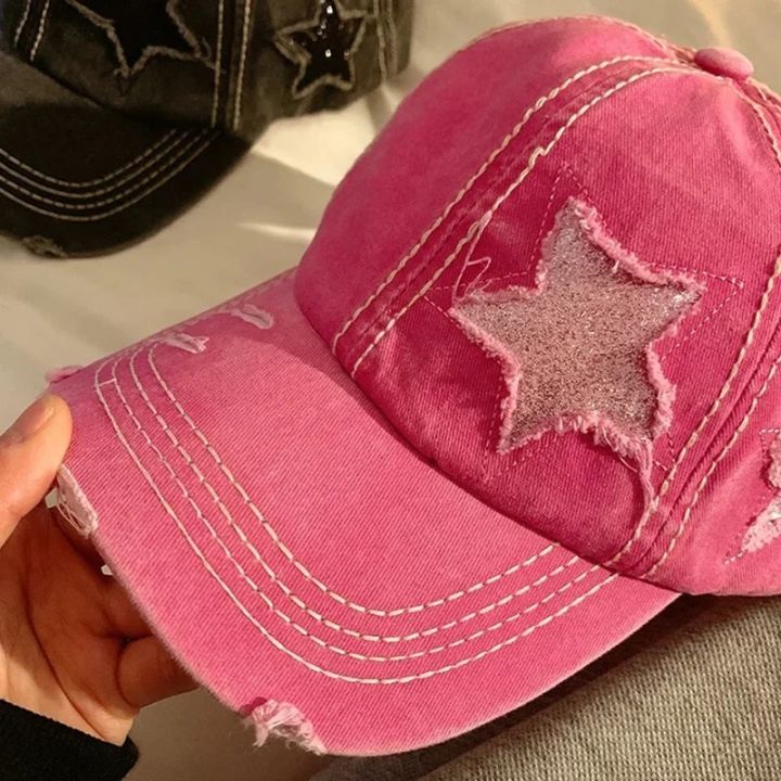 Retro%20Y2K%20Star%20Washed%20Denim%20Hole%20star%20Baseball%20cap%20Snapback%20Hats%20Autumn%20Summer%20fishing%20Hat%20Men%20Women%20Caps%20Casquette%20hats%20Gorras%20-%20Image%204
