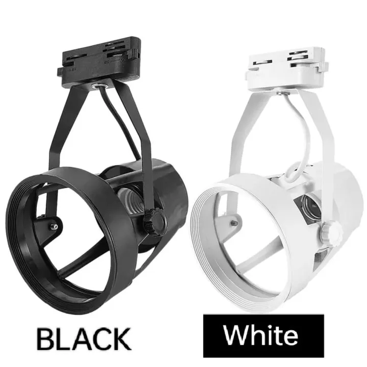 Par30 Spotlight Track Lamp Cover Lampshade Holder E27 Base Plastic Body (Bulb not Included) 1Pcs