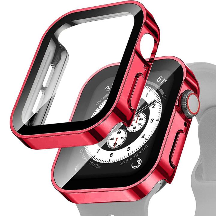 Case+glass For Apple Watch 45mm 41mm 44mm 40mm 45 mm