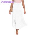 Amamia A-Line Skirt Pleated Design Women Summer Casual Beach Skirt. 