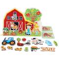 Wooden Sensory Board Life Scene Development Busy Board for Birthday Gifts Boys Girls. 
