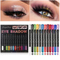 12 Colors Eyeshadow Pencil Set Eyeliner Pencil Kit Waterproof Highlighter Shiny Silver Purple Glitter Silkworm Eye Shadow Pen. 