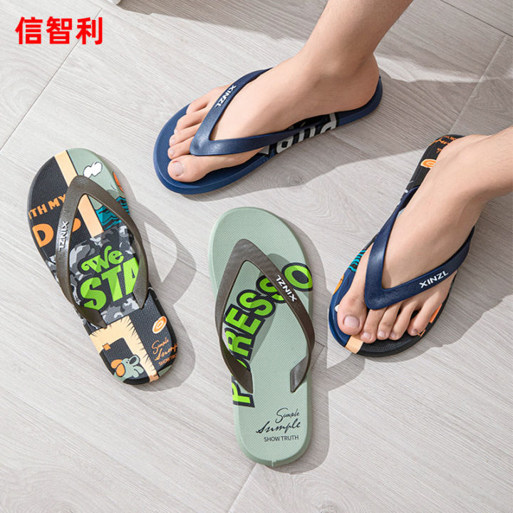 Letter%20Chile%20flip-flops%20men's%20summer%20anti-slip%20wear-resistant%20wear%20clip%20foot%20sports%20fashion%20home%20indoor%20beach%20slippers%20-%20Image%203