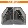 30Pcs Metric Hexagon Wrench Set 0.028~3/8-inch 0.7~10mm Repair Tools for Household Electrical Appliances Bicycle Machinery. 