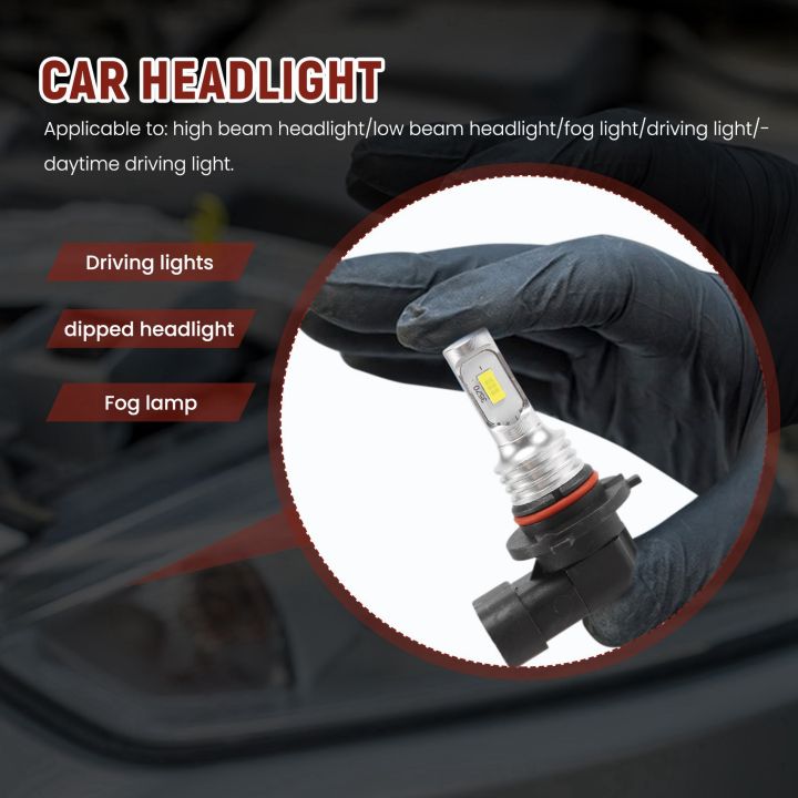 9005%20HB3%20LED%20Headlight%20Bulbs%20Kit%20High-Beam%2035W%204000LM%206000K%20White%20-%20Image%202
