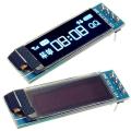 0.91 INCH OLED LCD Display 0.91 Inch DC 3-5V 4 Pin Connections Leads For Cables 12832 128×32 Pixel LCD Display Module IIC I2C Interface Communicate Module Monitors.