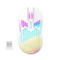 Wireless Gaming Mouse 2.4GHz with Colourful Light Rechargeable 6D Buttons High-Precision Optical Sensor for Laptop Computer. 