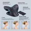 Neck Stretcher for Neck Pain Relief, Heated Cervical Traction Device with Graphene Heating Pad, Neck Shoulder Massage Pillow. 