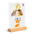 Creative Acrylic Table Top Sign Holder Double Sided with Wood Base Menu Display Stand A4/A5/A6 Picture Card Frame Wedding. 