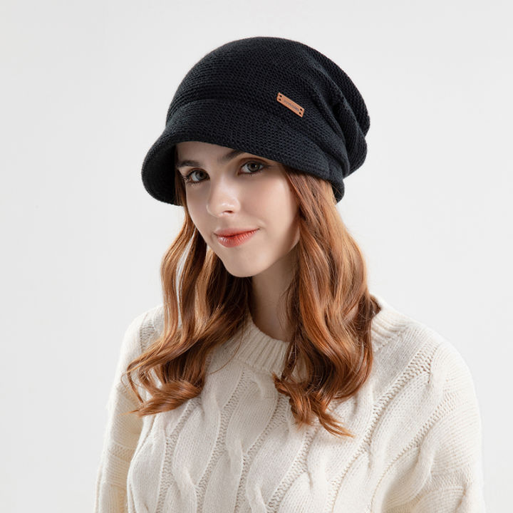 Winter%20Women%20Ear%20Protection%20Skullies%20Cap%20Warm%20Knitted%20Pile%20Hat%20Fashion%20Plush%20Baggy%20Slouchy%20Beanie%20Thick%20Velvet%20Windproof%20Bonnet%20-%20Image%205