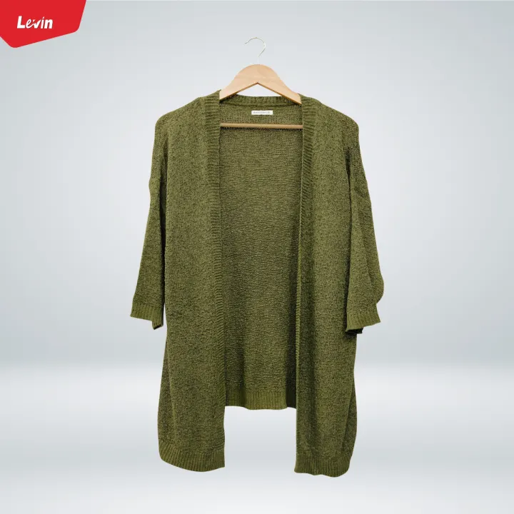 Women's%20Open%20Front%20Three%20Quarter%20Sleeve%20Cardigan%20Sweater%20From%20Levin%20-%20Image%204