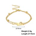Lucktune Infinity Symbol Pendant Anklets for Women Stainless Steel Boho Double Chain Foot Chain Summer Beach Jewelry Party Gift. 