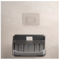 Wall Mounted Soap Dish for Shower, No Punching Soap Box with Drain Tray.
