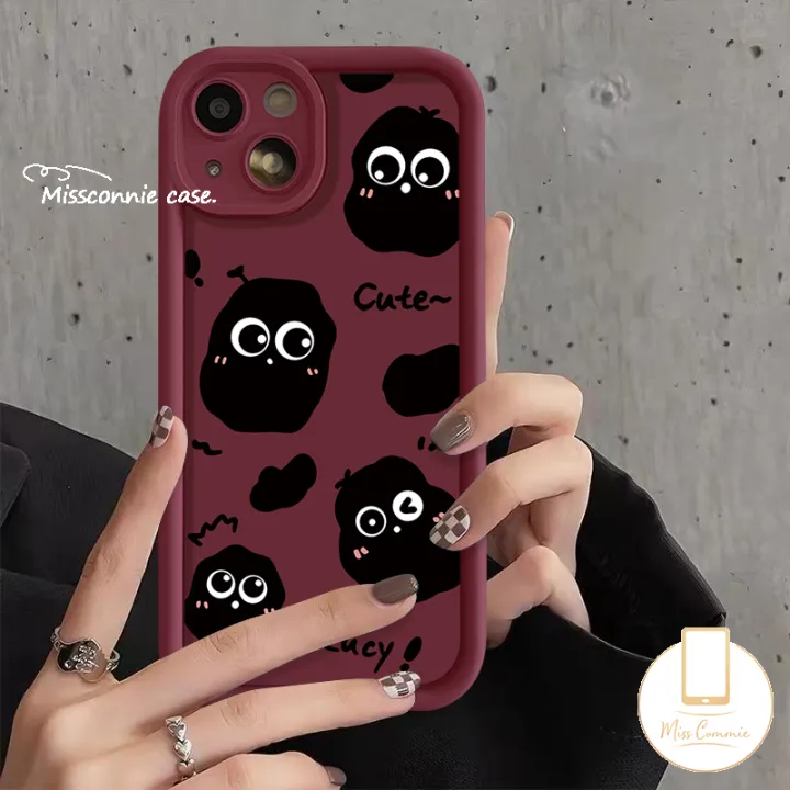 Cartoon%20Cute%20Four%20Red%20Faced%20Coal%20Balls%20Case%20For%20Tecno%20Spark%2010C%20Go%202023%2010%20Camon%2020%20Pro%20Infinix%20Note%2030%20VIP%20Pro%2012%20G96%20Smart%207%20Hot%2030%2030i%20Play%20Fashion%20English%20Letter%20Angel%20Eye%20Soft%20Cover%20-%20Image%203