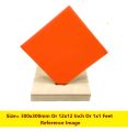 ORANGE 4mm Acrylic Sheet 4mm Orange Plastic Sheet 4mm Thick Acrylic Sheet Cutting Size 300x300mm Or 12×12 Inch Or 1×1 Feet 4mm Orange Acrylic Plexiglass.